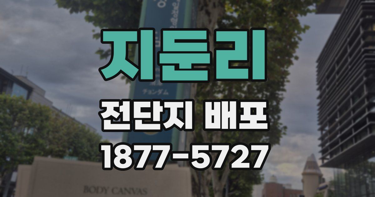 지둔리 전단지 배포