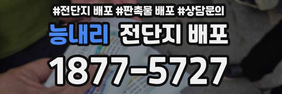능내리 전단지 배포