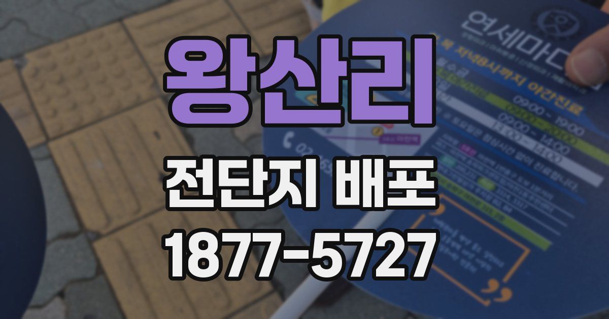 왕산리 전단지 배포