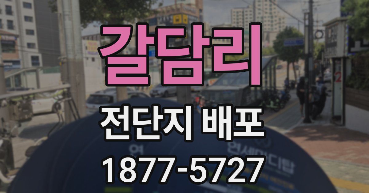 갈담리 전단지 배포