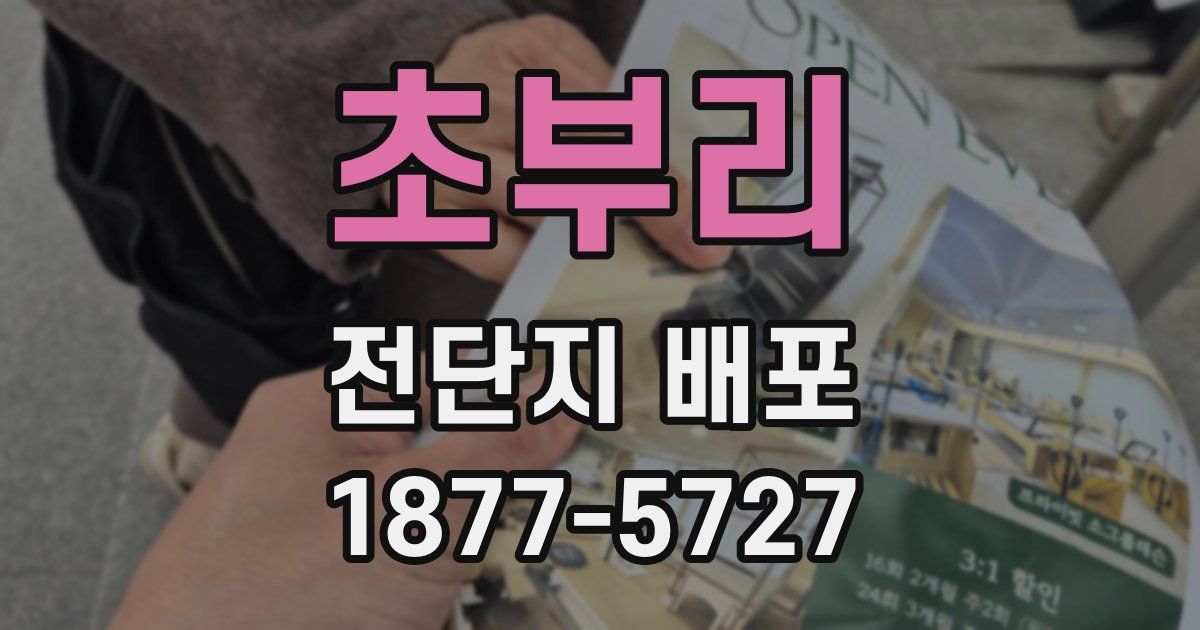 초부리 전단지 배포
