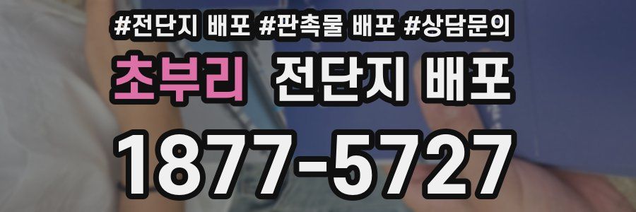 초부리 전단지 배포