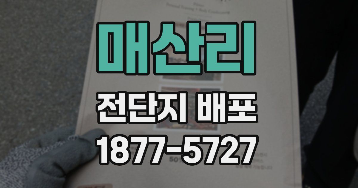 매산리 전단지 배포