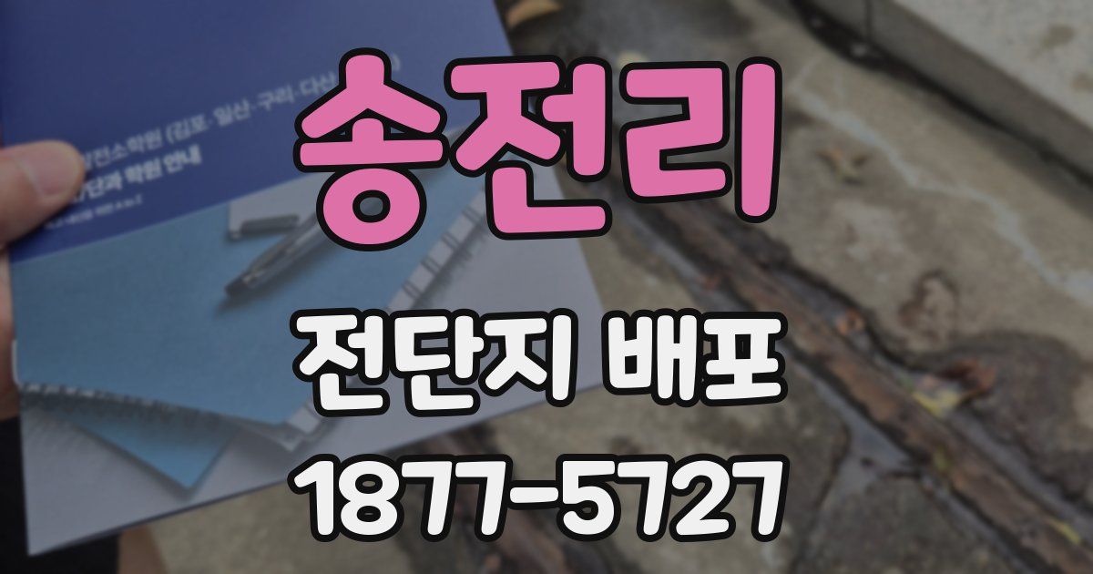 송전리 전단지 배포
