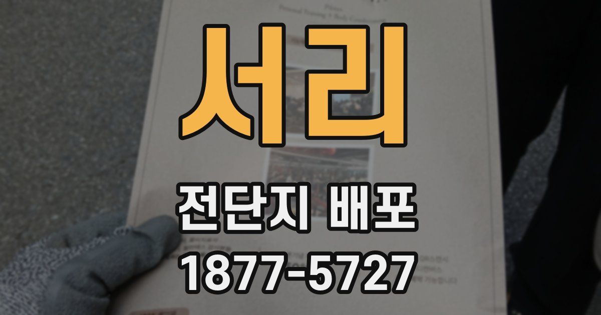 서리 전단지 배포