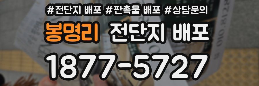 봉명리 전단지 배포