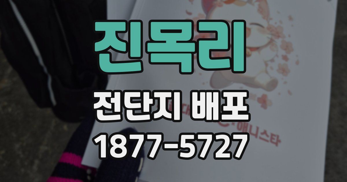 진목리 전단지 배포