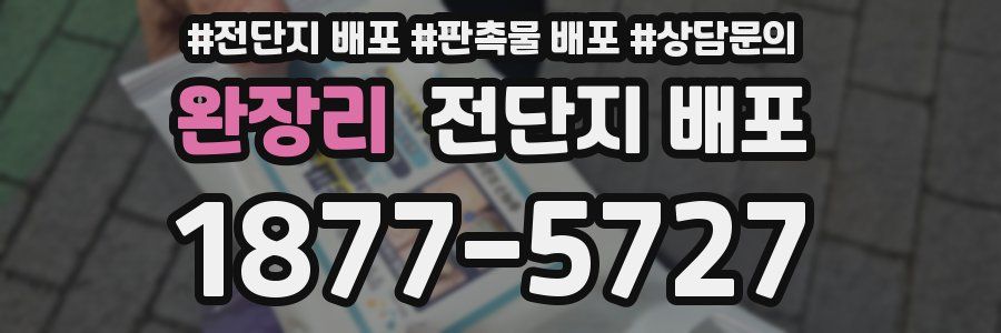 완장리 전단지 배포
