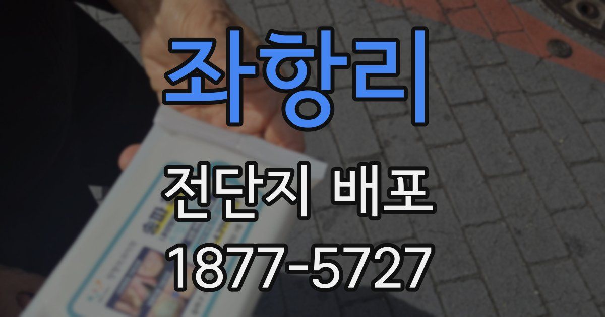 좌항리 전단지 배포