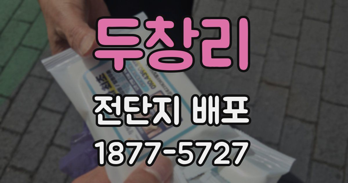 두창리 전단지 배포