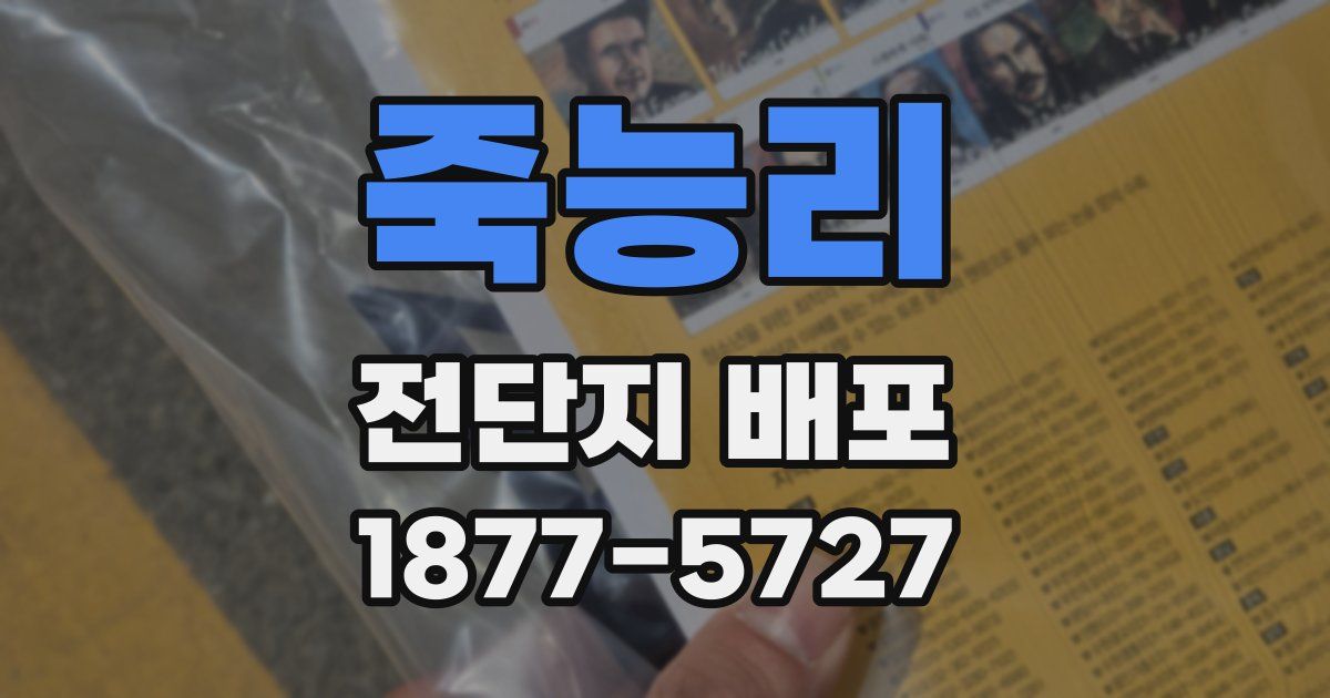 죽능리 전단지 배포