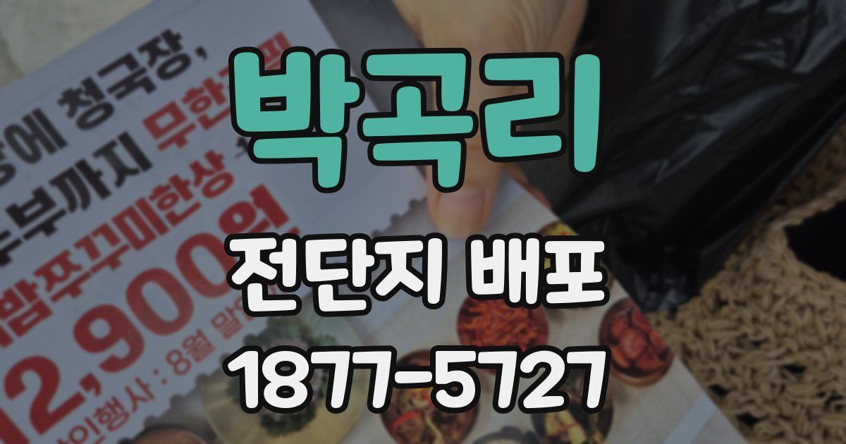 박곡리 전단지 배포