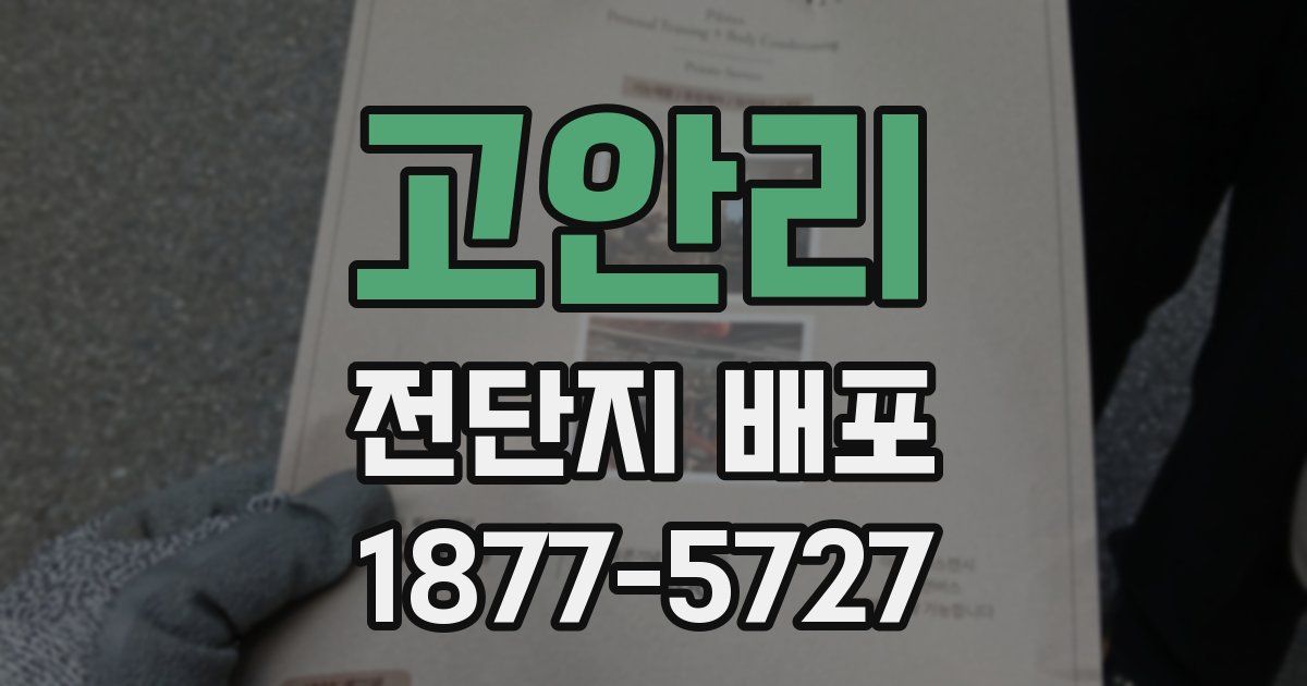 고안리 전단지 배포