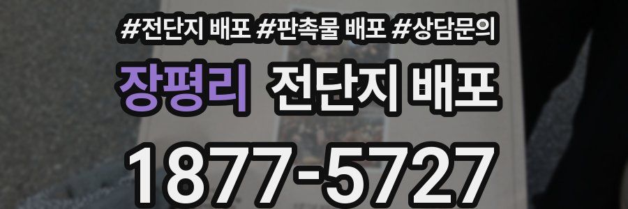 장평리 전단지 배포