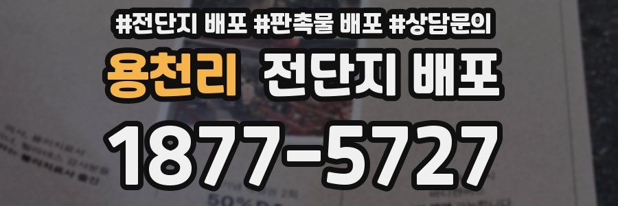 용천리 전단지 배포