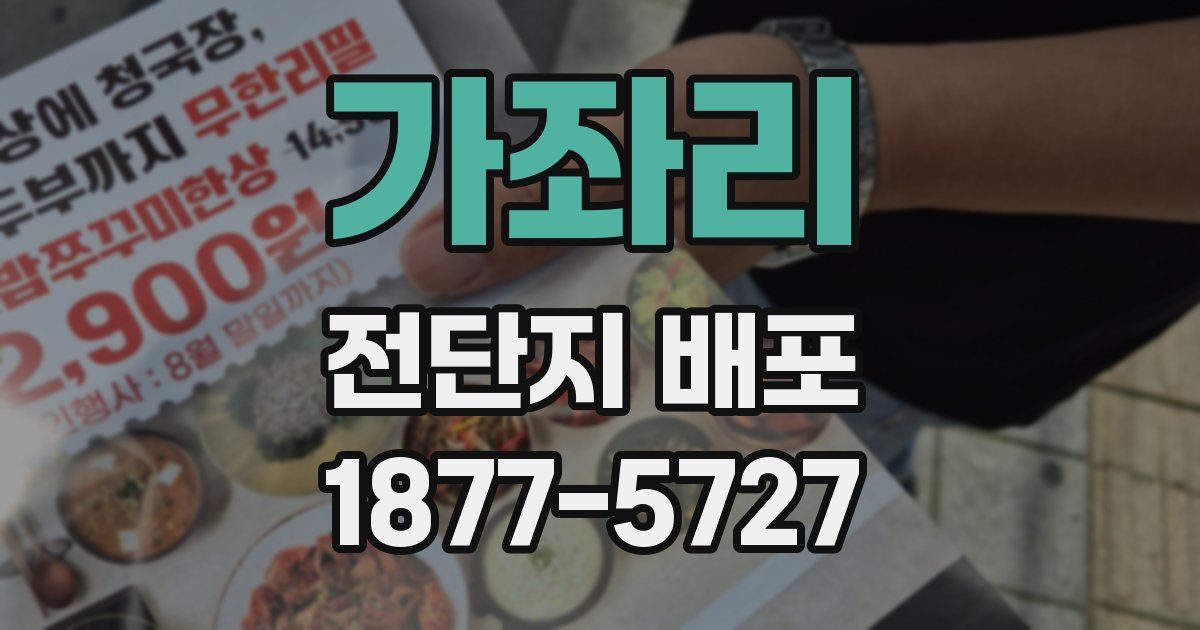 가좌리 전단지 배포
