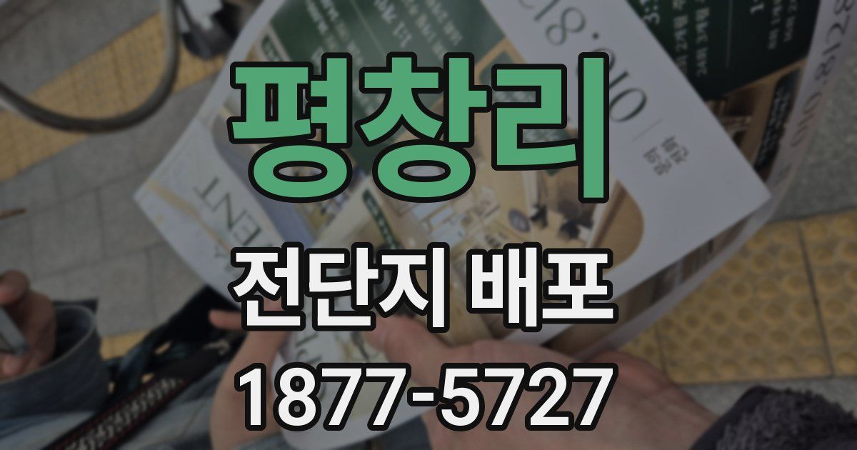 평창리 전단지 배포