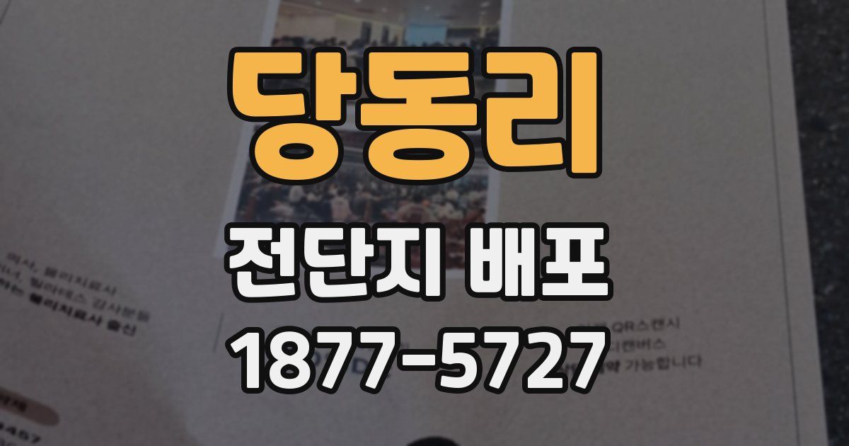 당동리 전단지 배포