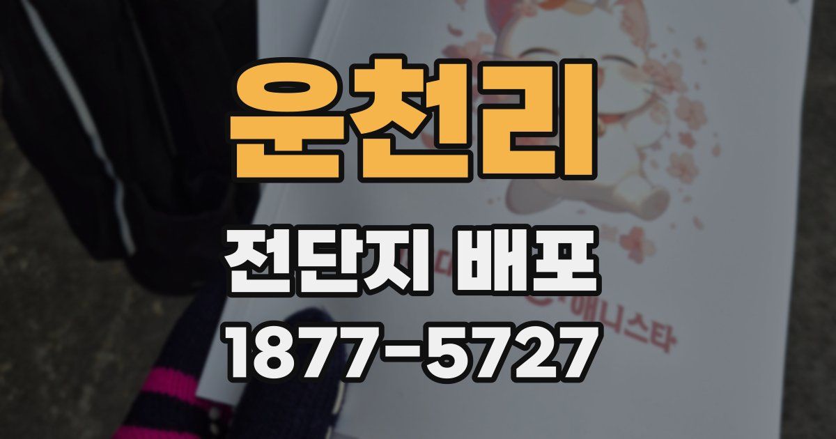 운천리 전단지 배포