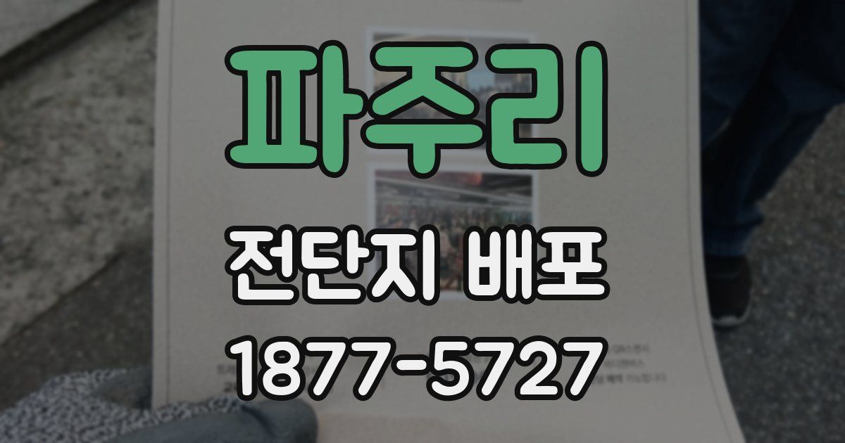 파주리 전단지 배포