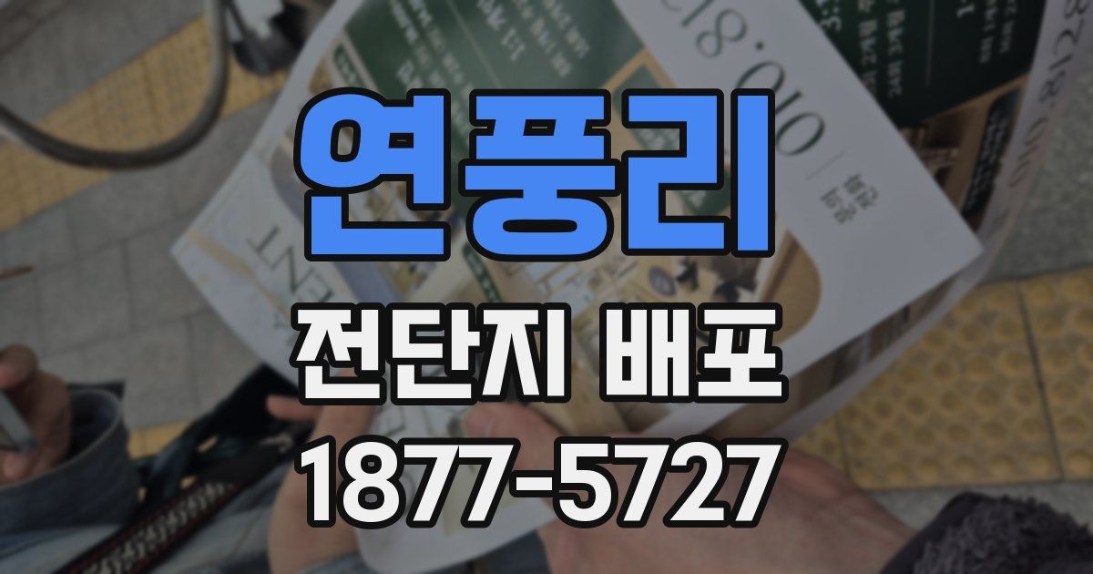 연풍리 전단지 배포