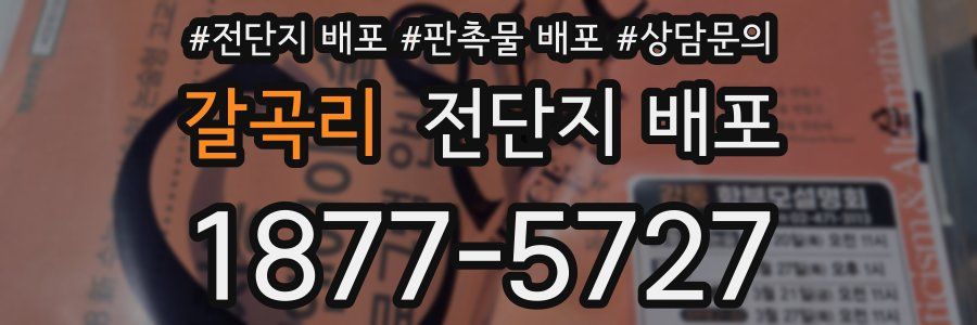 갈곡리 전단지 배포