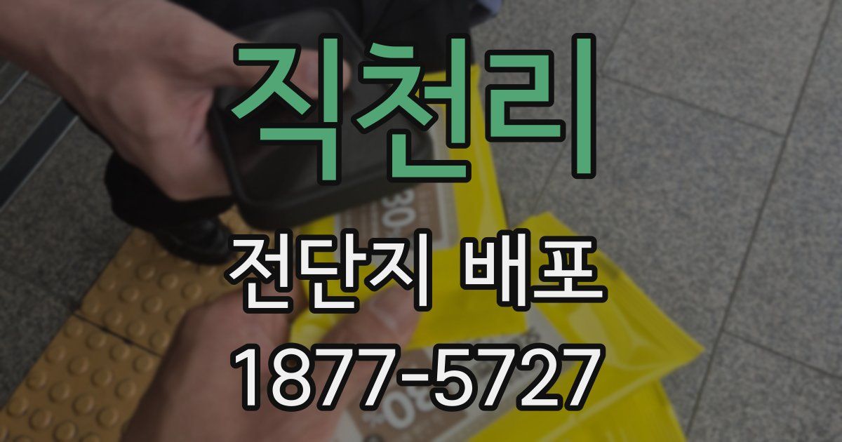 직천리 전단지 배포