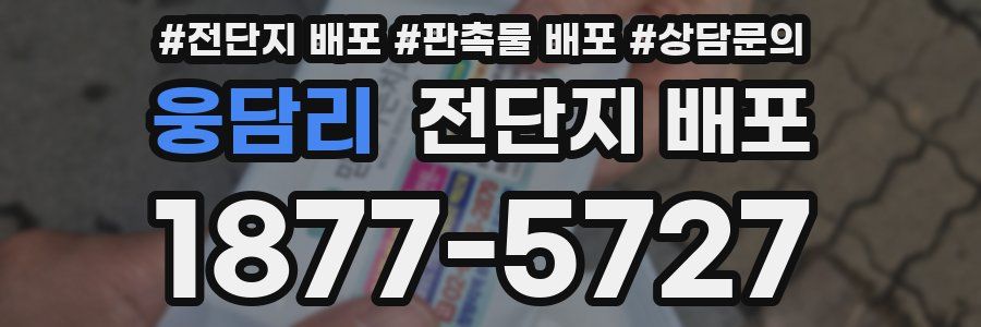 웅담리 전단지 배포