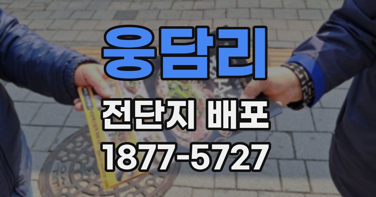 웅담리 전단지 배포
