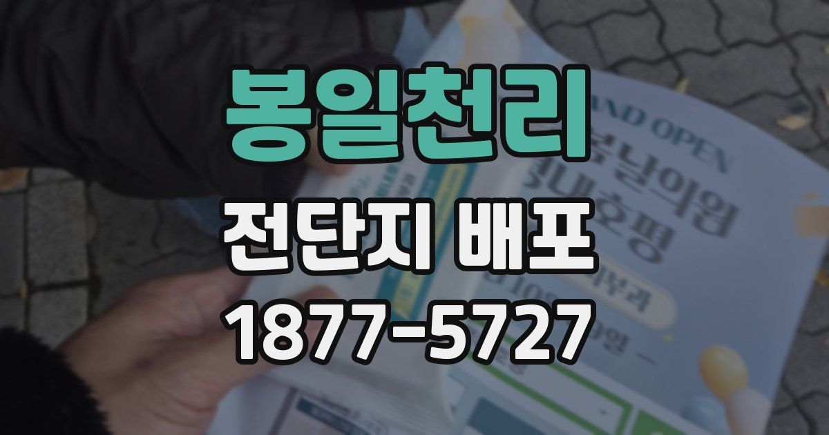 봉일천리 전단지 배포