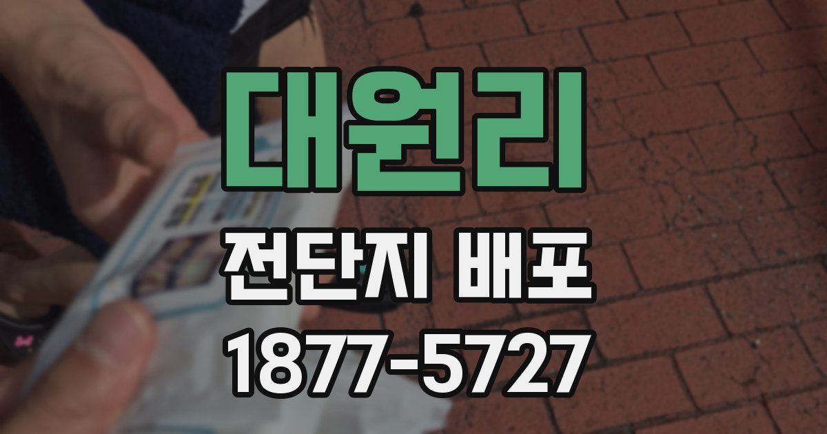 대원리 전단지 배포