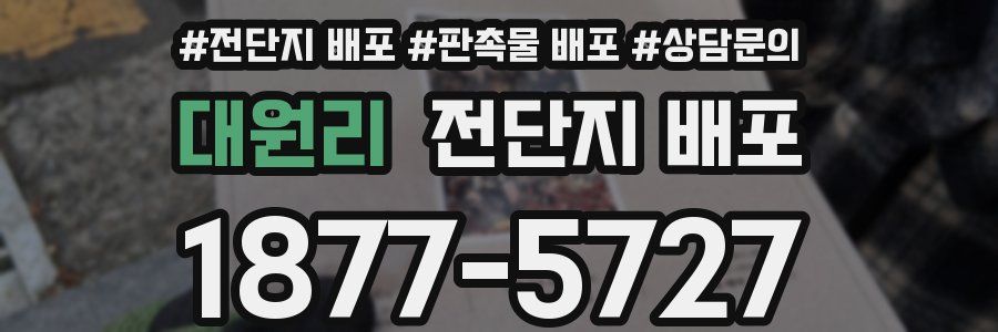 대원리 전단지 배포