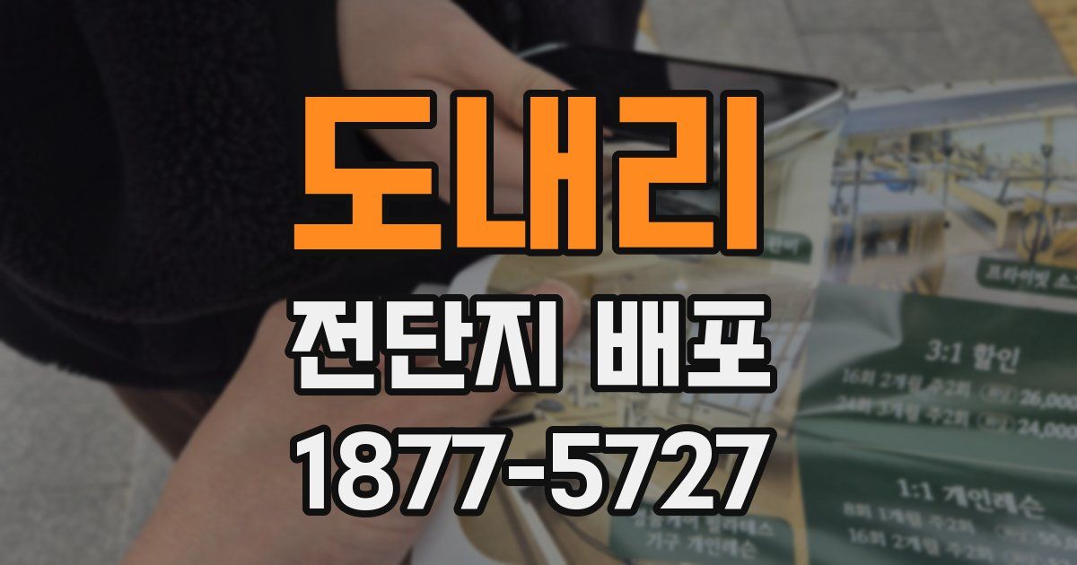 도내리 전단지 배포