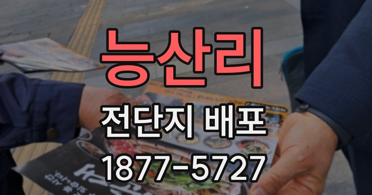 능산리 전단지 배포