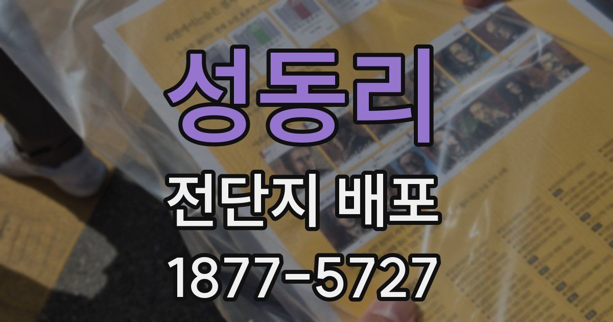 성동리 전단지 배포