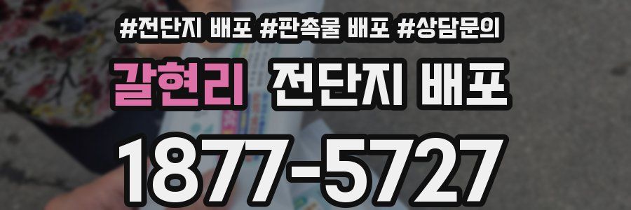 갈현리 전단지 배포