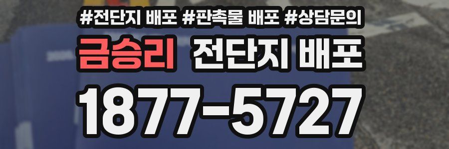 금승리 전단지 배포