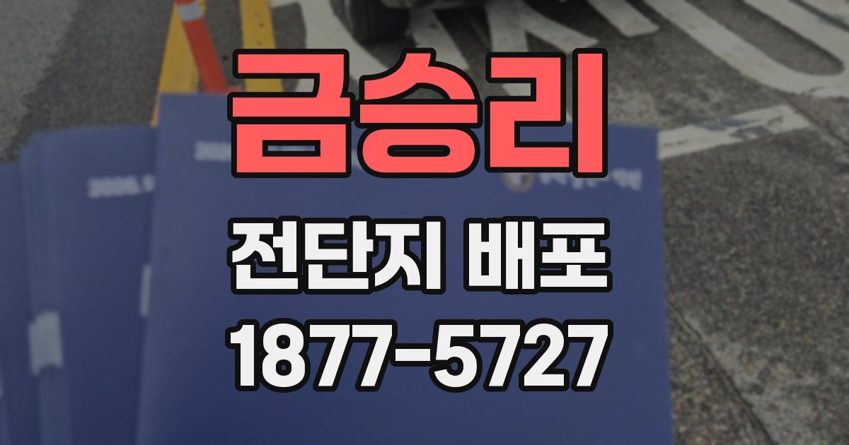 금승리 전단지 배포