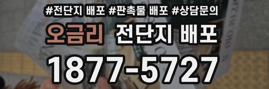 오금리 전단지 배포