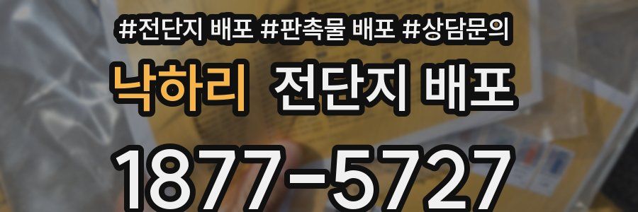 낙하리 전단지 배포