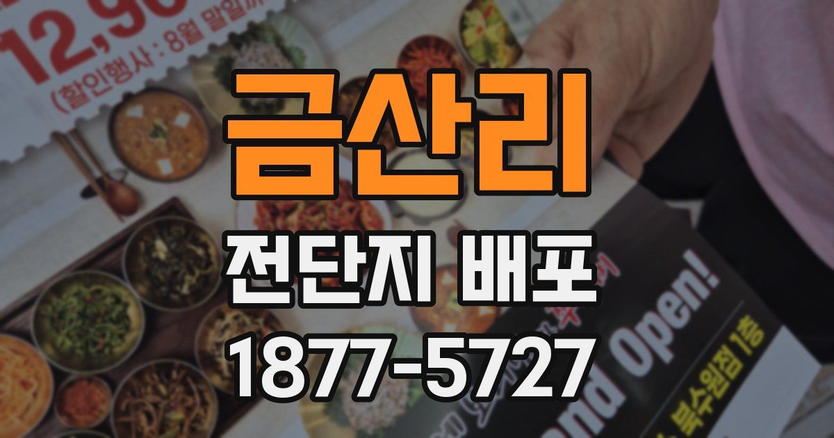 금산리 전단지 배포