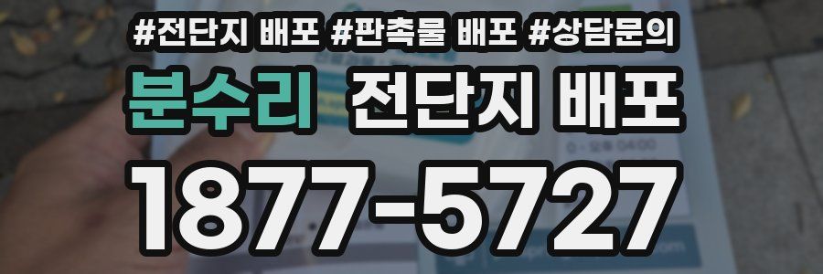 분수리 전단지 배포