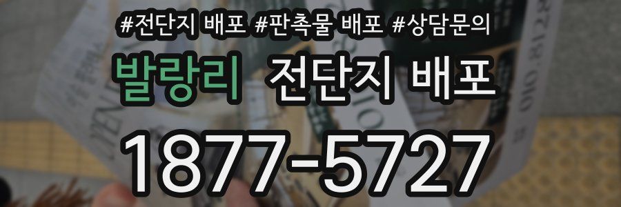 발랑리 전단지 배포