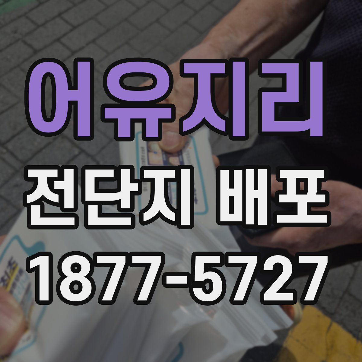 어유지리 전단지 배포