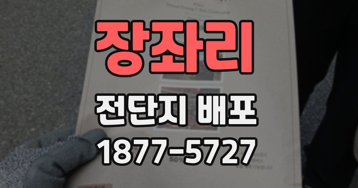 장좌리 전단지 배포