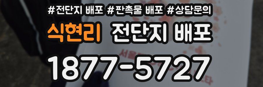 식현리 전단지 배포