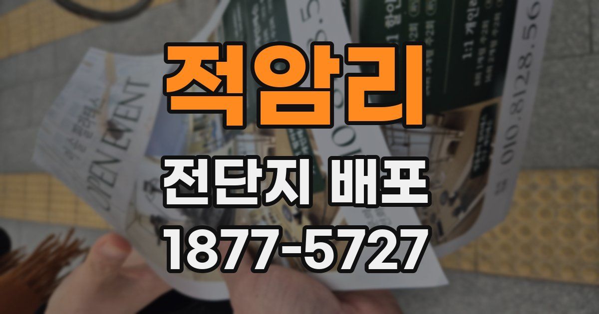 적암리 전단지 배포