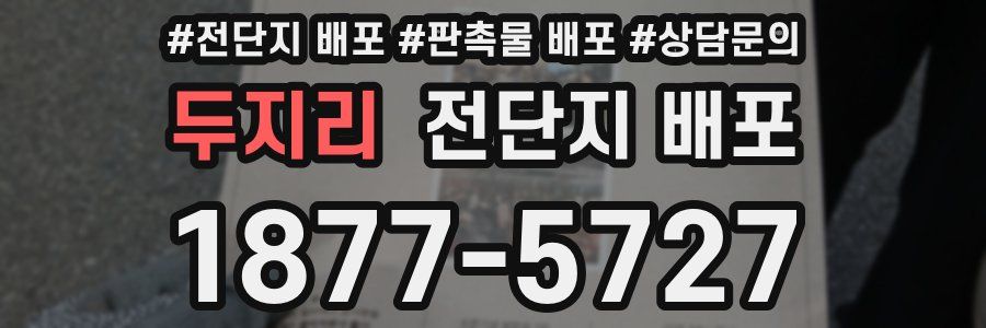 두지리 전단지 배포