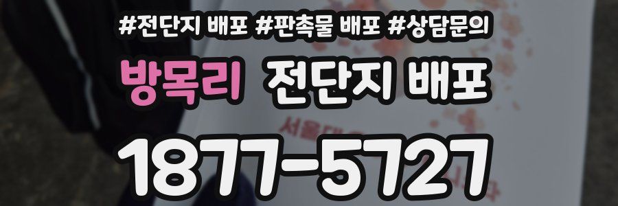 방목리 전단지 배포