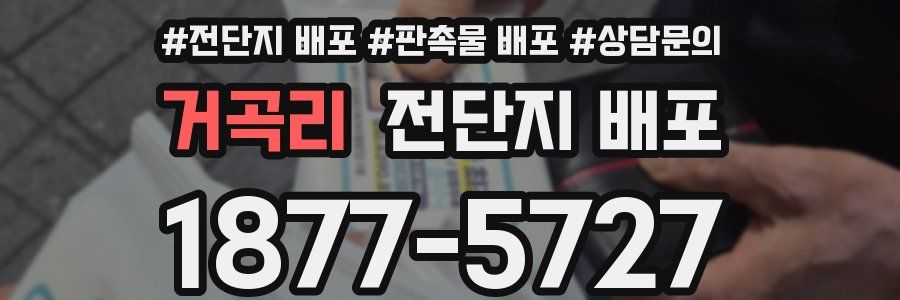 거곡리 전단지 배포